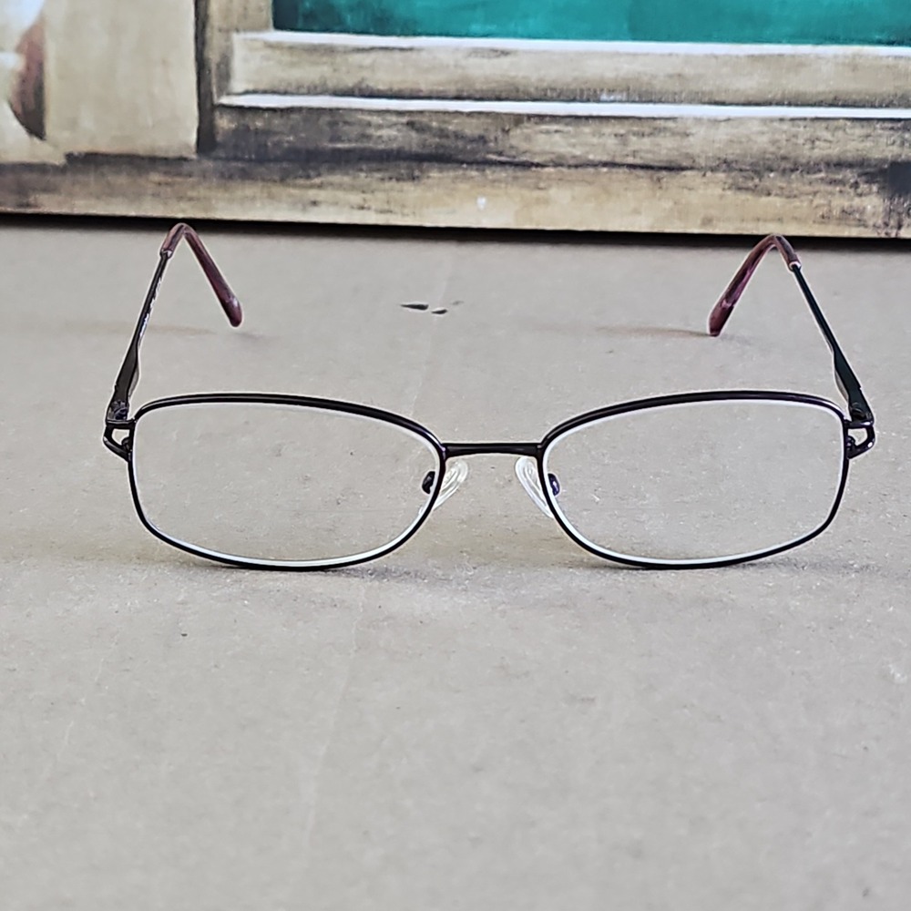 Heartland Carrie Purple Oval Metal Eyeglass Frames 54-17-140